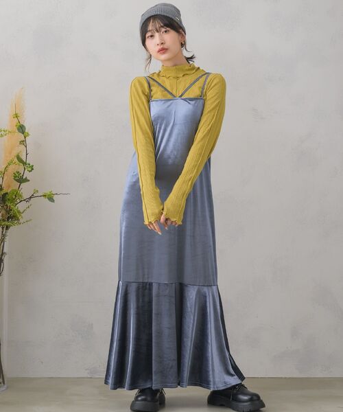 RETRO GIRL（レトロガール）の「ランダムテレコインナー（Tシャツ/カットソー・レディース・ホワイト/ブルー/イエロー/ブラック・FREE）」の21枚目の写真