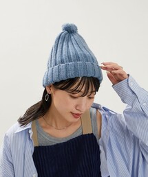 限定展開　ネップ ポンポン ニット帽