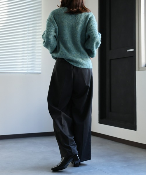 sakishimatokyo(サキシマトーキョー)の「MIXカラー ハイネックプルオーバー(ニット/セーター・レディース・ブラック/ブラウン/アイボリー/グリーン・FREE)」の17枚目の写真