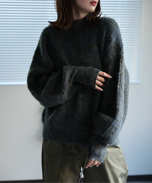 sakishimatokyo(サキシマトーキョー)の「MIXカラー ハイネックプルオーバー(ニット/セーター・レディース・ブラック/ブラウン/アイボリー/グリーン・FREE)」の22枚目の写真