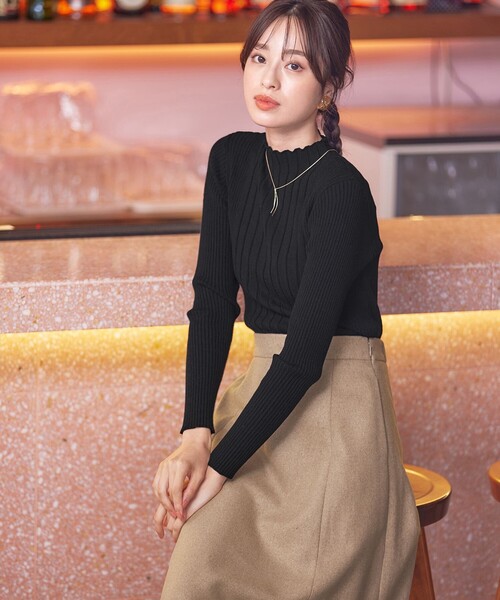 【洗える】ウール調フレアスカート（スカート）｜Tiaclasse（ティアクラッセ）