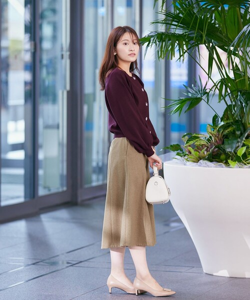 【洗える】ウール調フレアスカート（スカート）｜Tiaclasse（ティアクラッセ）