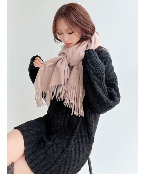 RESEXXY（リゼクシー）の「ケーブルニットチュニック（ニット/セーター・レディース・アイボリー/ブラック/レッド・FREE）」の15枚目の写真