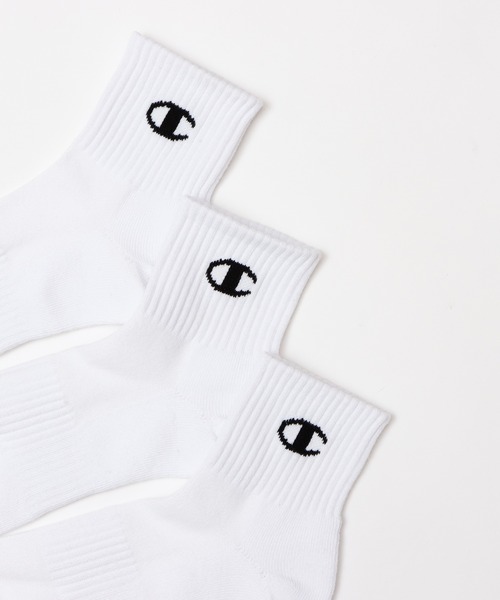 Champion（チャンピオン）の「【Champion/チャンピオン】メンズ 【3足組】 クォーターレングスソックス【ハーフパイル】（ソックス/靴下・メンズ・ブラック/ホワイト/シルバーグレー・LARGE/MEDIUM/SMALL）」の5枚目の写真