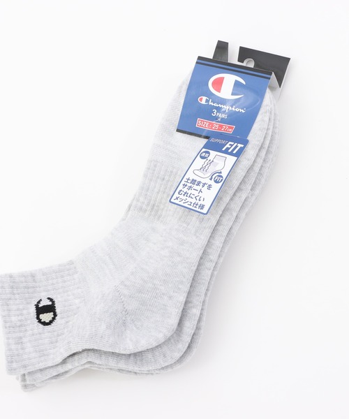 Champion（チャンピオン）の「【Champion/チャンピオン】メンズ 【3足組】 クォーターレングスソックス【ハーフパイル】（ソックス/靴下・メンズ・ブラック/ホワイト/シルバーグレー・LARGE/MEDIUM/SMALL）」の15枚目の写真