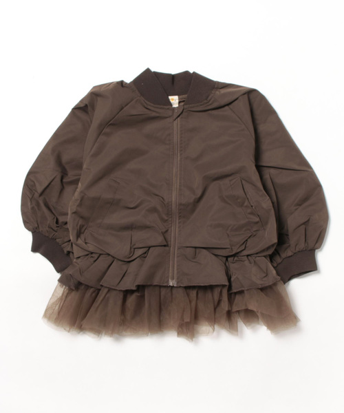 Bee des Bee(ビーデスビー)の「異素材切り替えアウター(その他アウター・キッズ・ブラウン/ブラック・110cm/130cm/140cm/120cm/100cm)」の1枚目の写真