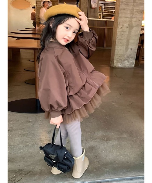 Bee des Bee(ビーデスビー)の「異素材切り替えアウター(その他アウター・キッズ・ブラウン/ブラック・110cm/130cm/140cm/120cm/100cm)」の5枚目の写真