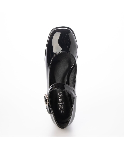 Elvis Luce(エルビスルーチェ)の「ElvisLuce(エルビスルーチェ)7.5cmヒール厚底リングビジューブロックヒールパンプス(パンプス・レディース・ブラック系その他/ブラック・L/M/LL/S)」の11枚目の写真