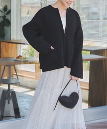 titivate | コクーンスリーブニットブルゾン(ブルゾン)