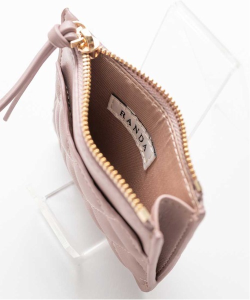 RANDA（ランダ）の「キルティングミニフラグメントケース（カードケース・レディース・ベージュ/ピンク/ブルー/ブラウン/ブラック・FREE）」の9枚目の写真