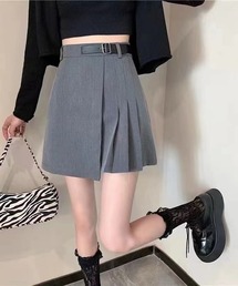 pumpkin port | サイドベルト インパン付 プリーツミニスカート(スカート)