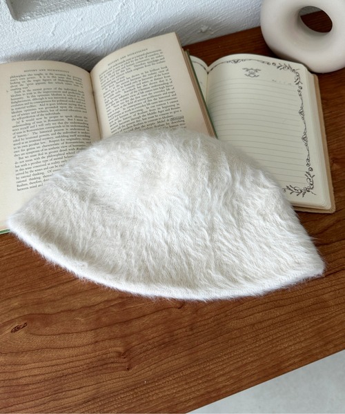 apres jour mignon（アプレジュールミニョン）の「【apresjour mignon×ARIAZ】シャギーバケットハット（ハット・レディース・モカ/ブラック/アイボリー/ライトグレー・ONESIZE）」の5枚目の写真