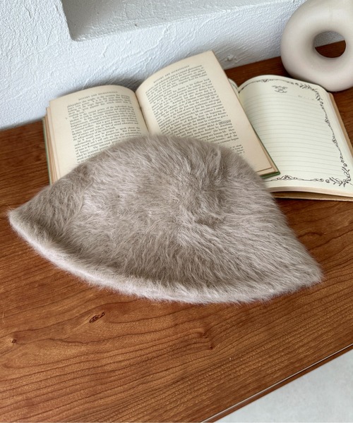 apres jour mignon（アプレジュールミニョン）の「【apresjour mignon×ARIAZ】シャギーバケットハット（ハット・レディース・モカ/ブラック/アイボリー/ライトグレー・ONESIZE）」の9枚目の写真