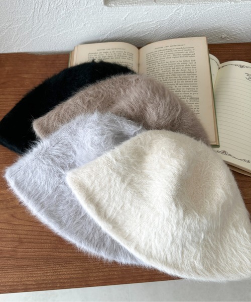 apres jour mignon（アプレジュールミニョン）の「【apresjour mignon×ARIAZ】シャギーバケットハット（ハット・レディース・モカ/ブラック/アイボリー/ライトグレー・ONESIZE）」の11枚目の写真