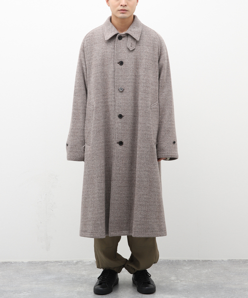 URU（ウル）の「【URU / ウル】KNIT MELTON BALMACAAN COAT（ステンカラーコート・メンズ・ベージュ・3）」の20枚目の写真