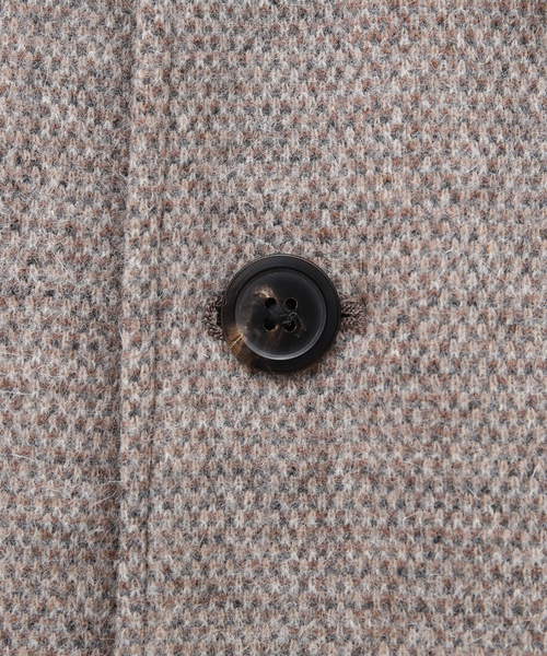 URU（ウル）の「【URU / ウル】KNIT MELTON BALMACAAN COAT（ステンカラーコート・メンズ・ベージュ・3）」の5枚目の写真