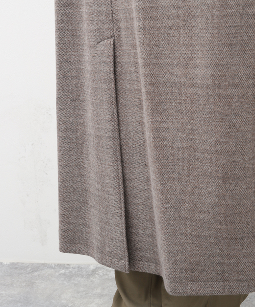 URU（ウル）の「【URU / ウル】KNIT MELTON BALMACAAN COAT（ステンカラーコート・メンズ・ベージュ・3）」の9枚目の写真