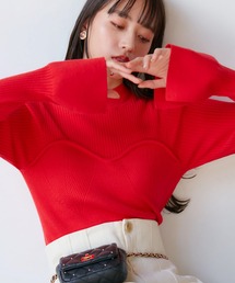 VIS | ビスチェドッキングフレアスリーブニット(ニット/セーター)