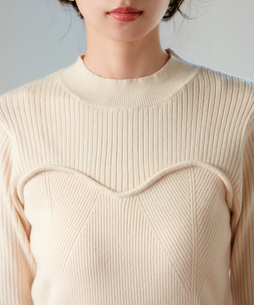 VIS（ビス）の「ビスチェドッキングフレアスリーブニット（ニット/セーター・レディース・レッド/キナリ/ブラック・FREE）」の15枚目の写真