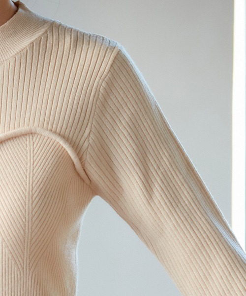 VIS（ビス）の「ビスチェドッキングフレアスリーブニット（ニット/セーター・レディース・レッド/キナリ/ブラック・FREE）」の16枚目の写真