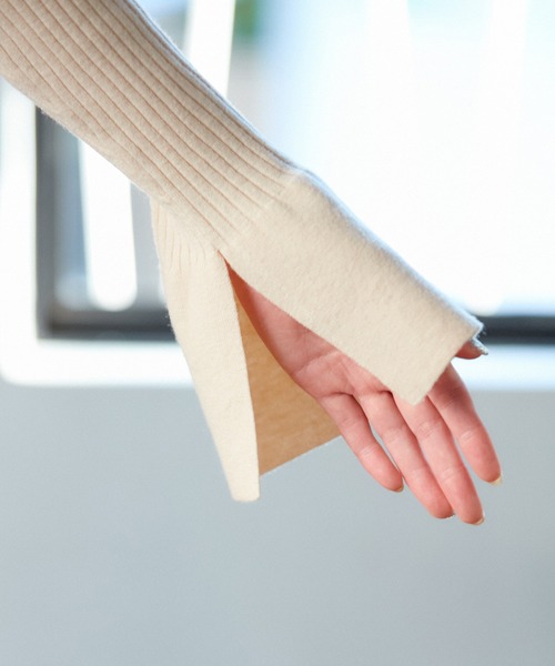 VIS（ビス）の「ビスチェドッキングフレアスリーブニット（ニット/セーター・レディース・レッド/キナリ/ブラック・FREE）」の18枚目の写真