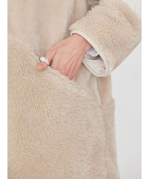 AMERICAN HOLIC（アメリカンホリック）の「キルポカボアMixキルティングコート（その他アウター・レディース・ブラウン/ブラック/ライトベージュ・M/L）」の7枚目の写真