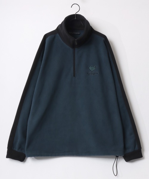 Mark Gonzales(マーク・ゴンザレス)の「MARK GONZALES ARTWORK COLLECTION/マークゴンザレス 別注 オーバーサイズ フリース 袖ライン ワンポイント刺繍 ハーフジップ スウェット トラックジャケット/長袖 トップス プルオーバー/レディース メンズ(スウェット・レディース・ホワイト/グリーン/チャコール/パープル/ブラック/ホワイト系その他/ブラック系その他/グレー系その他・M/XL/L)」の15枚目の写真