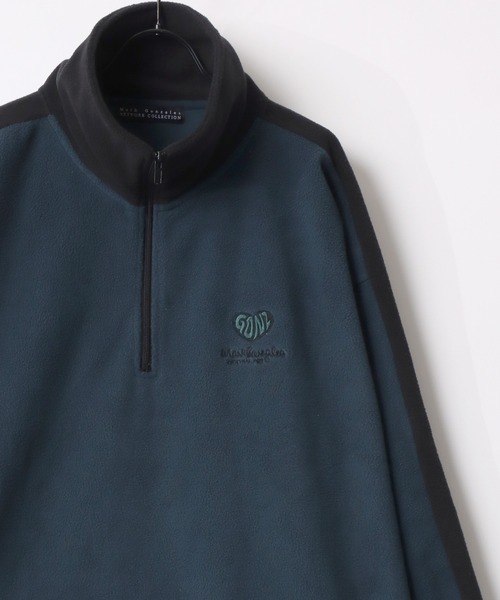 Mark Gonzales(マーク・ゴンザレス)の「MARK GONZALES ARTWORK COLLECTION/マークゴンザレス 別注 オーバーサイズ フリース 袖ライン ワンポイント刺繍 ハーフジップ スウェット トラックジャケット/長袖 トップス プルオーバー/レディース メンズ(スウェット・レディース・ホワイト/グリーン/チャコール/パープル/ブラック/ホワイト系その他/ブラック系その他/グレー系その他・M/XL/L)」の11枚目の写真