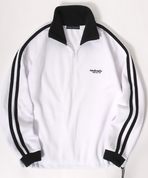 Mark Gonzales(マーク・ゴンザレス)の「MARK GONZALES ARTWORK COLLECTION/マークゴンザレス 別注 オーバーサイズ フリース 袖ライン ワンポイント刺繍 ハーフジップ スウェット トラックジャケット/長袖 トップス プルオーバー/レディース メンズ(スウェット・レディース・ホワイト/グリーン/チャコール/パープル/ブラック/ホワイト系その他/ブラック系その他/グレー系その他・M/XL/L)」の21枚目の写真