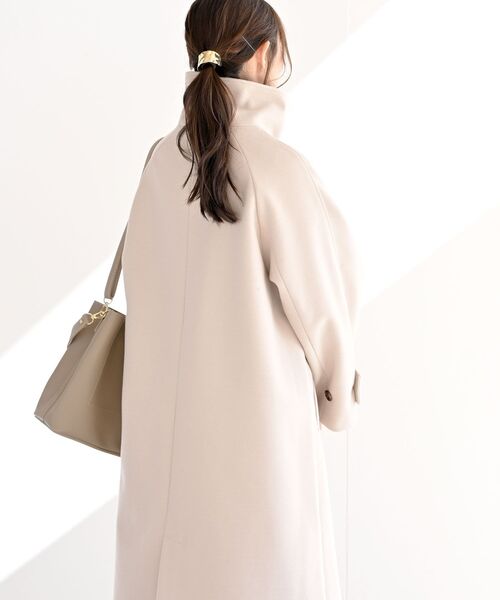 rps(アールピーエス)の「スタンドカラーラグランロングコート(その他アウター・レディース・グレイッシュベージュ/ブラック/アイボリー・フリー)」の7枚目の写真