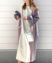 Q | カラーブロックワンピース(ワンピース)