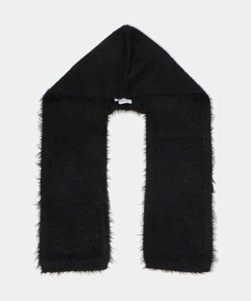 FOREVER 21（フォーエバー トゥエンティーワン）の「【2023AW】シャギーフードマフラー（マフラー・レディース・ピンク/ホワイト系その他/ブラック・FREE）」の3枚目の写真