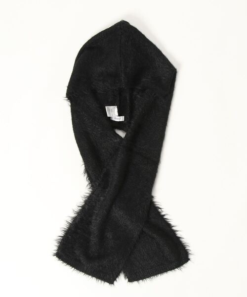 FOREVER 21（フォーエバー トゥエンティーワン）の「【2023AW】シャギーフードマフラー（マフラー・レディース・ピンク/ホワイト系その他/ブラック・FREE）」の6枚目の写真