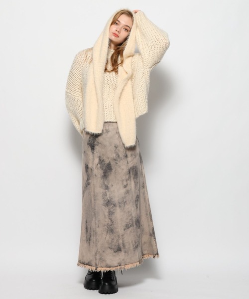 FOREVER 21（フォーエバー トゥエンティーワン）の「【2023AW】シャギーフードマフラー（マフラー・レディース・ピンク/ホワイト系その他/ブラック・FREE）」の13枚目の写真