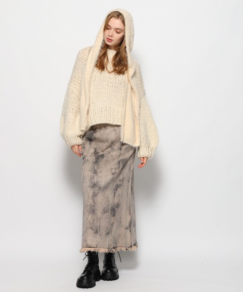 FOREVER 21（フォーエバー トゥエンティーワン）の「【2023AW】シャギーフードマフラー（マフラー・レディース・ピンク/ホワイト系その他/ブラック・FREE）」の15枚目の写真