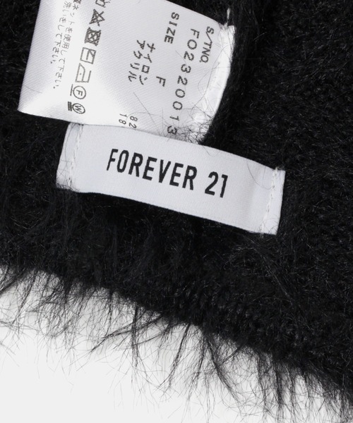 FOREVER 21（フォーエバー トゥエンティーワン）の「【2023AW】シャギーフードマフラー（マフラー・レディース・ピンク/ホワイト系その他/ブラック・FREE）」の11枚目の写真