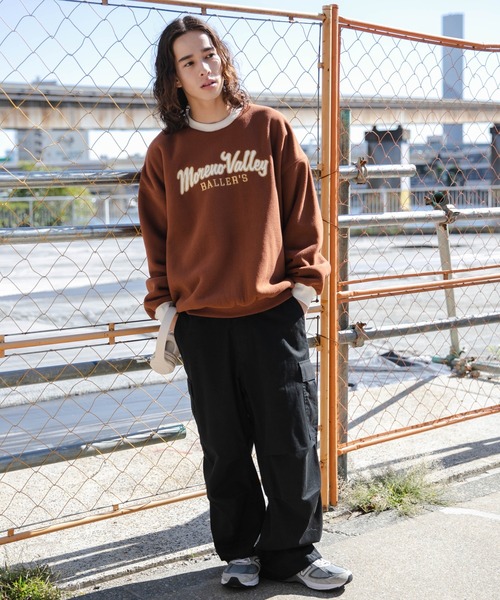 WEGO(ウィゴー)の「WEGO/リンガーフリースグラフィックプルオーバー(スウェット・メンズ・ブラック/ブラウン/オフホワイト・MEDIUM/LARGE)」の15枚目の写真