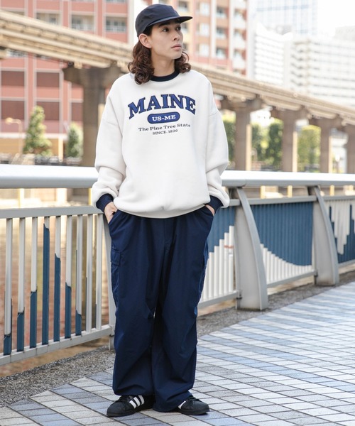 WEGO(ウィゴー)の「WEGO/リンガーフリースグラフィックプルオーバー(スウェット・メンズ・ブラック/ブラウン/オフホワイト・MEDIUM/LARGE)」の13枚目の写真