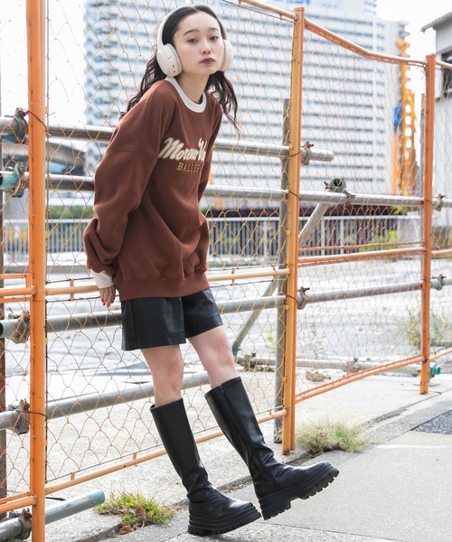 WEGO(ウィゴー)の「WEGO/リンガーフリースグラフィックプルオーバー(スウェット・メンズ・ブラック/ブラウン/オフホワイト・MEDIUM/LARGE)」の6枚目の写真