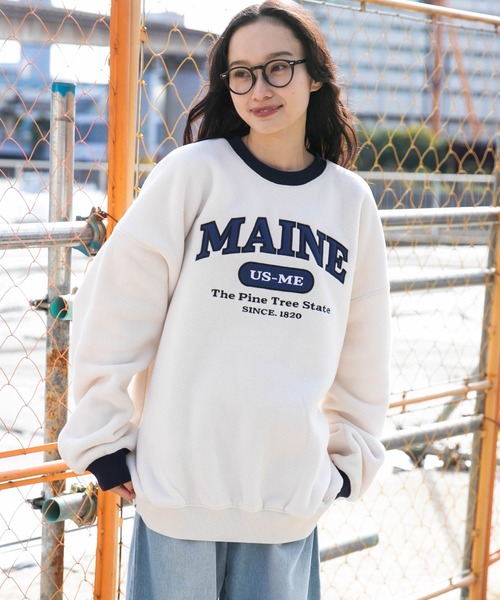 WEGO(ウィゴー)の「WEGO/リンガーフリースグラフィックプルオーバー(スウェット・メンズ・ブラック/ブラウン/オフホワイト・MEDIUM/LARGE)」の4枚目の写真