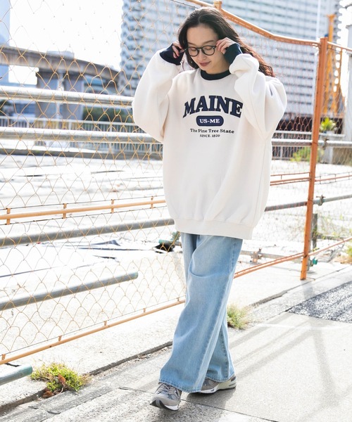 WEGO(ウィゴー)の「WEGO/リンガーフリースグラフィックプルオーバー(スウェット・メンズ・ブラック/ブラウン/オフホワイト・MEDIUM/LARGE)」の9枚目の写真