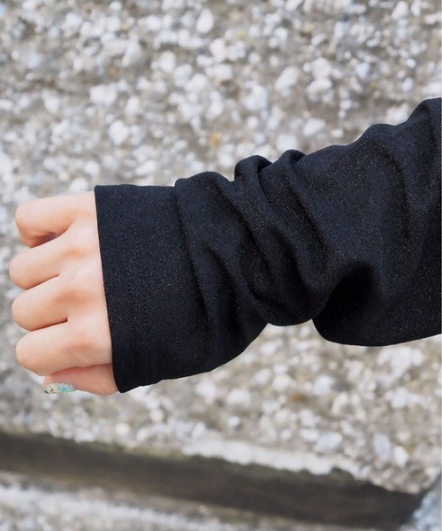 tiptop（ティップトップ）の「ラメハイネックロンT（Tシャツ/カットソー・レディース・チャコールグレー/ブラック/グレー/アイボリー・FREE）」の6枚目の写真