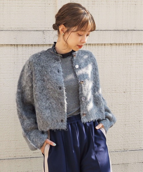 tiptop（ティップトップ）の「ラメハイネックロンT（Tシャツ/カットソー・レディース・チャコールグレー/ブラック/グレー/アイボリー・FREE）」の7枚目の写真