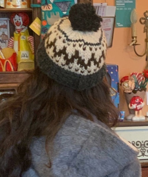 Vipoa（ヴィポア）の「NORDIC RETRO WOOL KNIT CAP（ニットキャップ/ビーニー・レディース・ブラック系その他/ブラウン/ベージュ・FREE）」の8枚目の写真