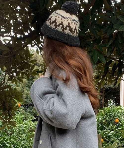 Vipoa（ヴィポア）の「NORDIC RETRO WOOL KNIT CAP（ニットキャップ/ビーニー・レディース・ブラック系その他/ブラウン/ベージュ・FREE）」の21枚目の写真