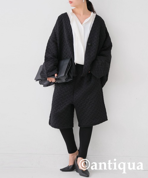 antiqua(アンティカ)の「立体凹凸柄ハーフパンツ(その他パンツ・レディース・ブラック・FREE)」の9枚目の写真