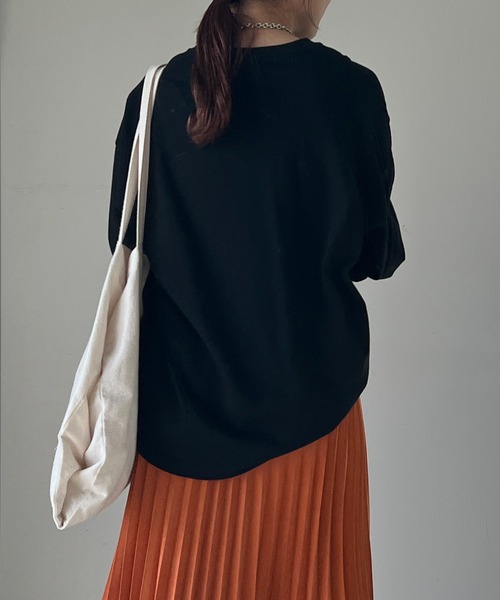 un dix cors(アンディコール)の「ラウンドロゴロンT(Tシャツ/カットソー・レディース・ブラック/オフホワイト・FREE)」の15枚目の写真