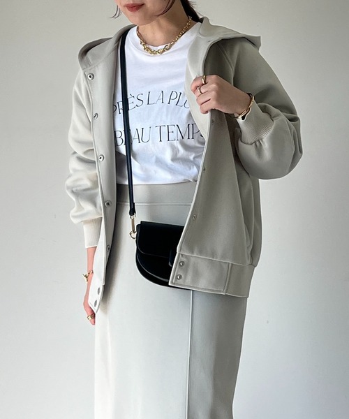 un dix cors(アンディコール)の「ラウンドロゴロンT(Tシャツ/カットソー・レディース・ブラック/オフホワイト・FREE)」の5枚目の写真