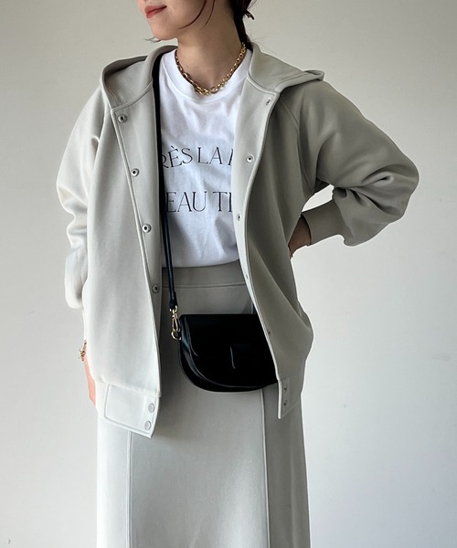 un dix cors(アンディコール)の「ラウンドロゴロンT(Tシャツ/カットソー・レディース・ブラック/オフホワイト・FREE)」の6枚目の写真