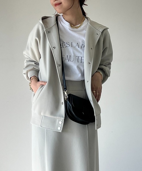 un dix cors(アンディコール)の「ラウンドロゴロンT(Tシャツ/カットソー・レディース・ブラック/オフホワイト・FREE)」の7枚目の写真